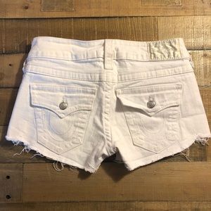 True religion Becky  cutoff shorts white size 27